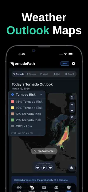 Tornado Tracker by TornadoPath iPhone screenshot 4