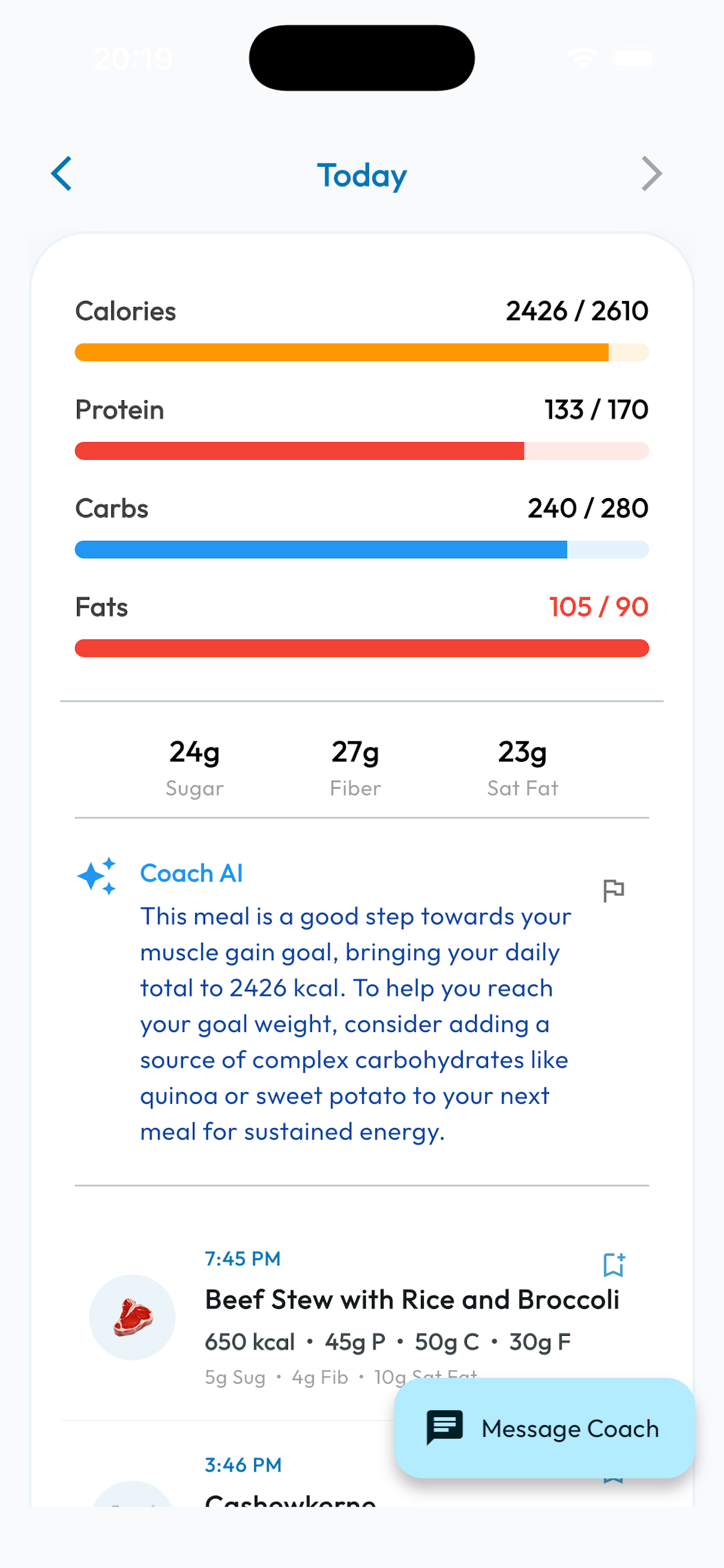 SunCoach: AI Nutrition Coach screenshot 4