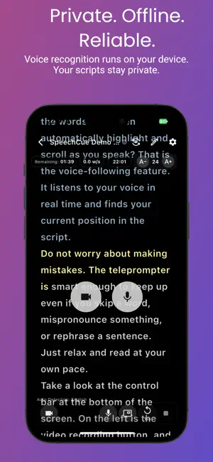 SpeechCue Voice Teleprompter screenshot 4