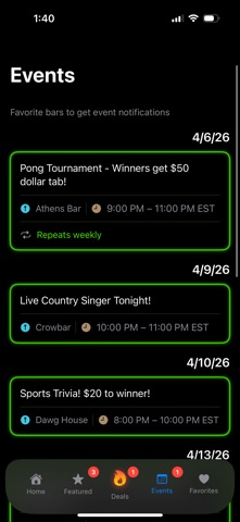 OnTap - Nightlife Simplified screenshot