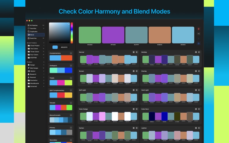 Hexo - Color Palette Manager screenshot