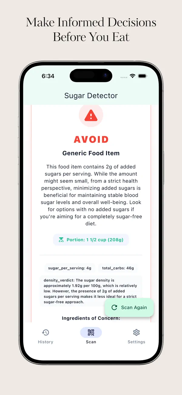 Screenshot #3 pour Ai Sugar Free Scanner & Detect