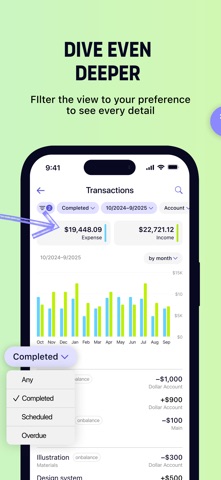 onbalance: cash flow tracker screenshot