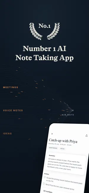 AI Meeting Note Taker AirNote screenshot 1