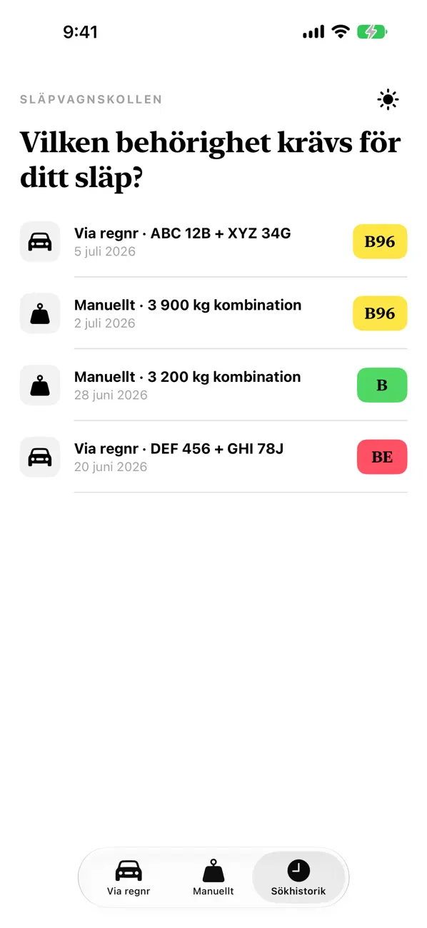 Screenshot #3 pour Släpvagnskollen