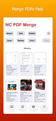 NC PDF Merge iPhone screenshot