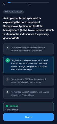 CIS-APM ServiceNow Prep screenshot
