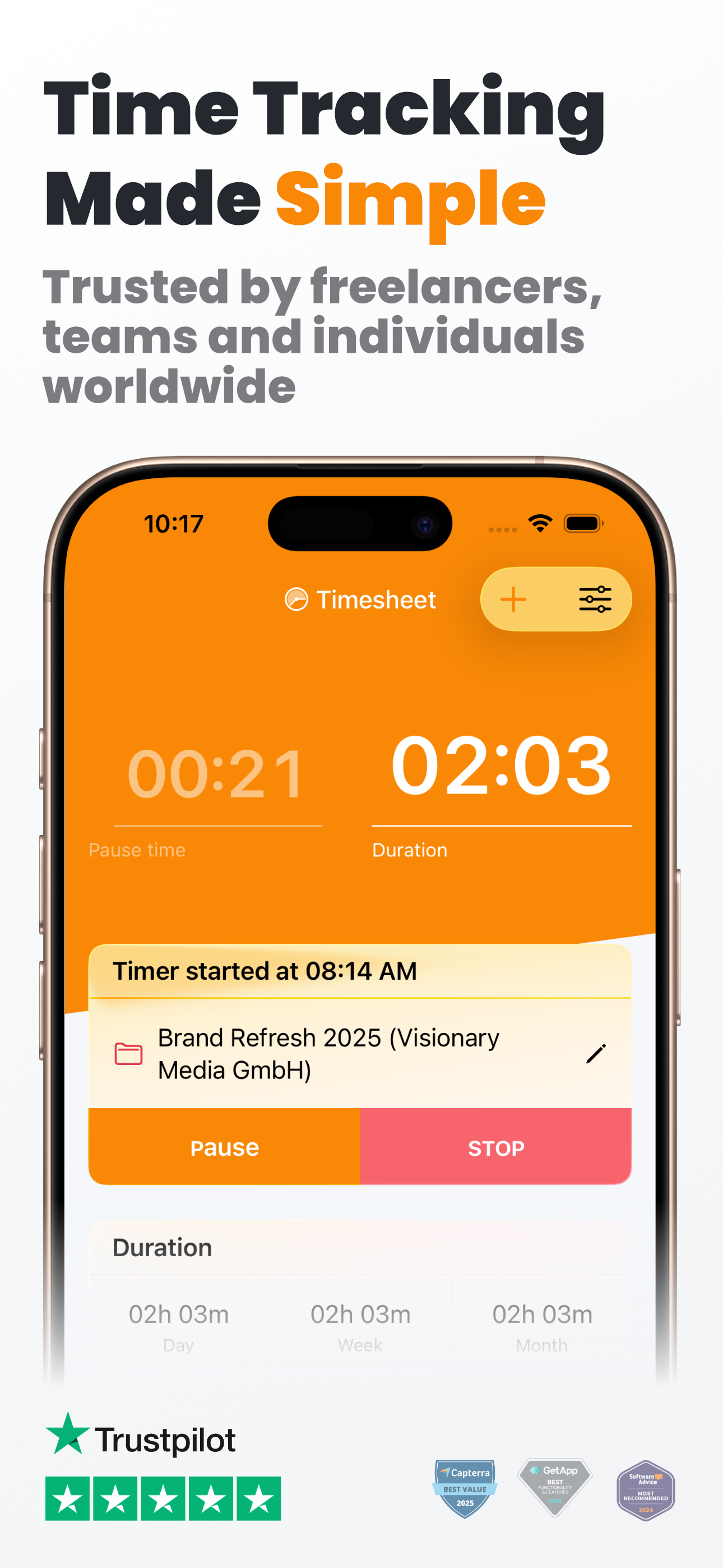Timesheet IO - Time Tracker