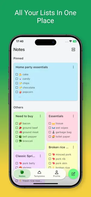 Shopping List Notes screenshot 1