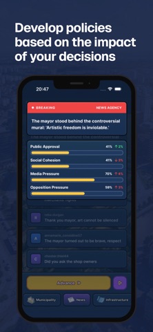 Mayor Simulator - Run the City iPhone screenshot