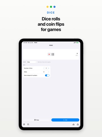 PSWD: Password Generator iPad screenshot
