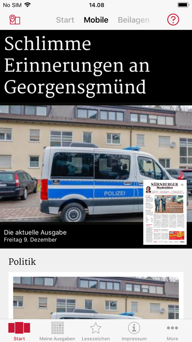 Nürnberger Nachrichten E-Paper Screenshot