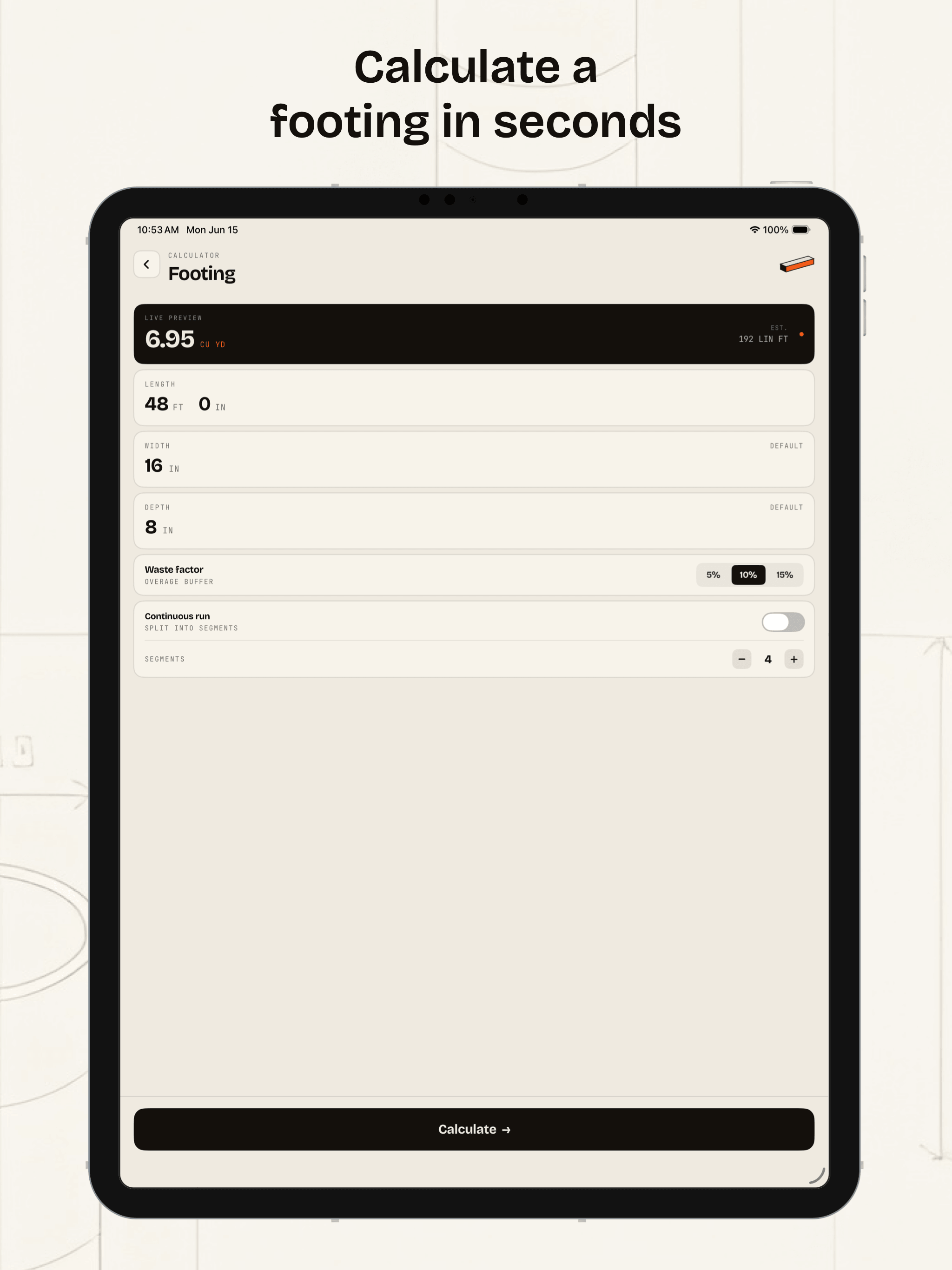 Concrete Calculator - Pour screenshot 10