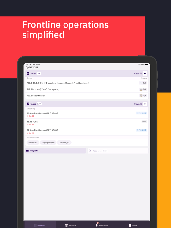 Tekmon Frontline Operations