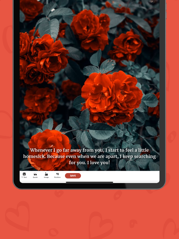 Love Quotes and Messages iPad screenshot 1 - Lifestyle app