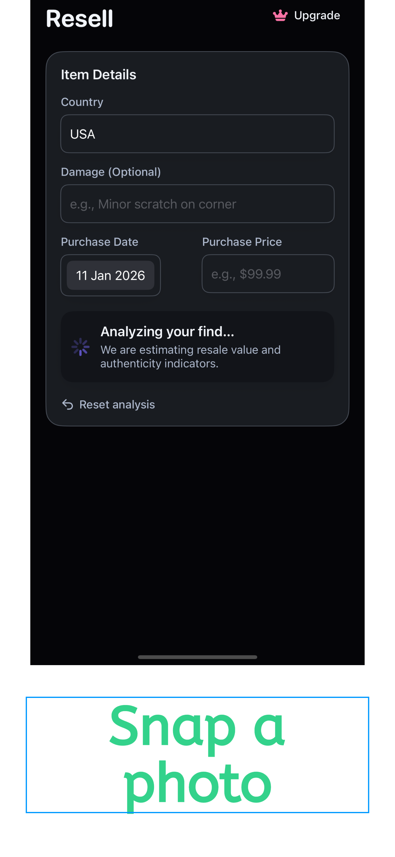 ReSell AI : Value Scanner