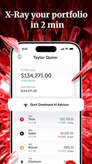 Screenshot #1 pour Dominant: AI Portfolio Advisor