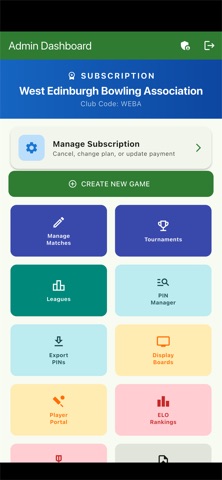 WEBA Score iPhone screenshot