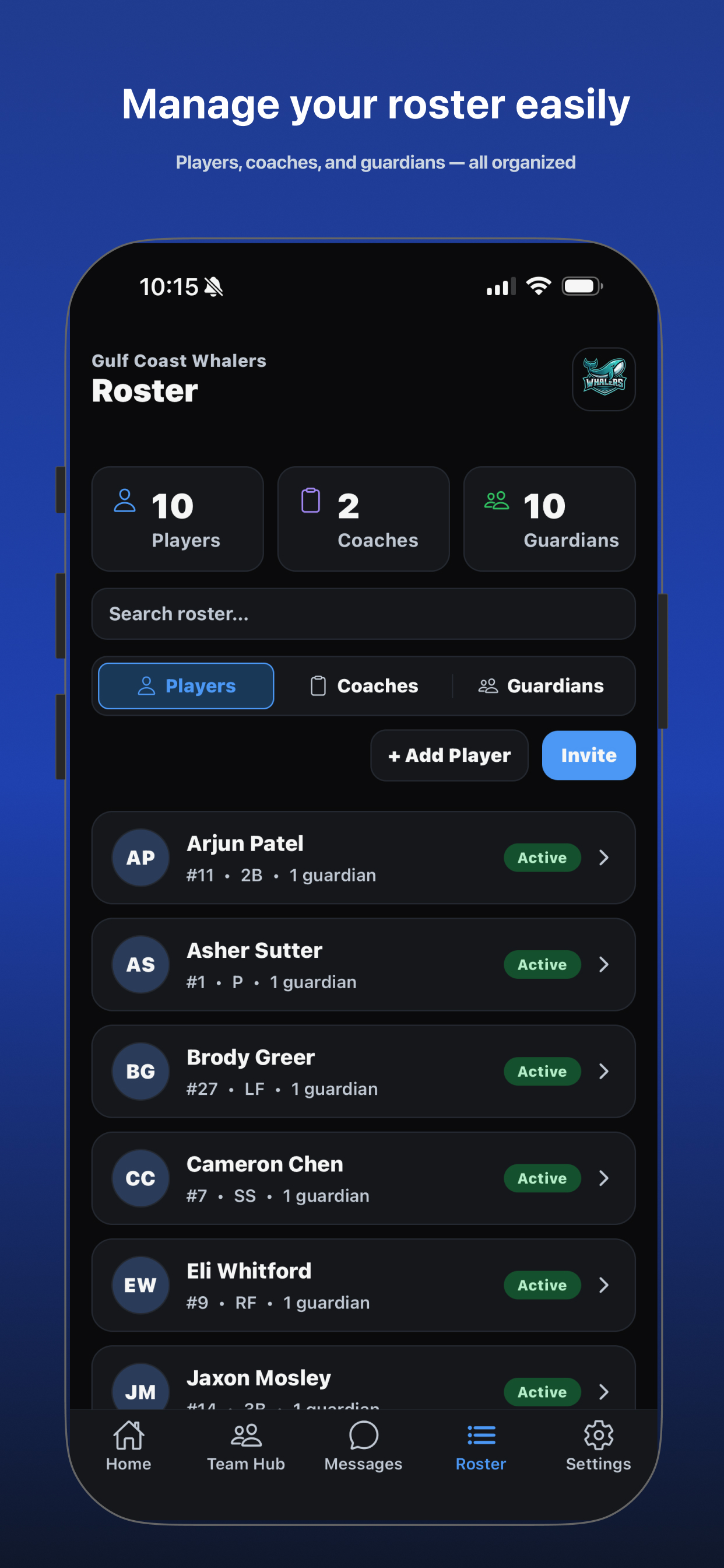 Captain Team Management