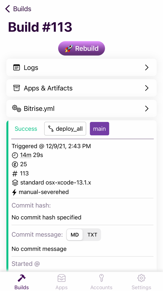 #6. Buildio - Bitrise client (macOS) Podle: Sergii Khliustin