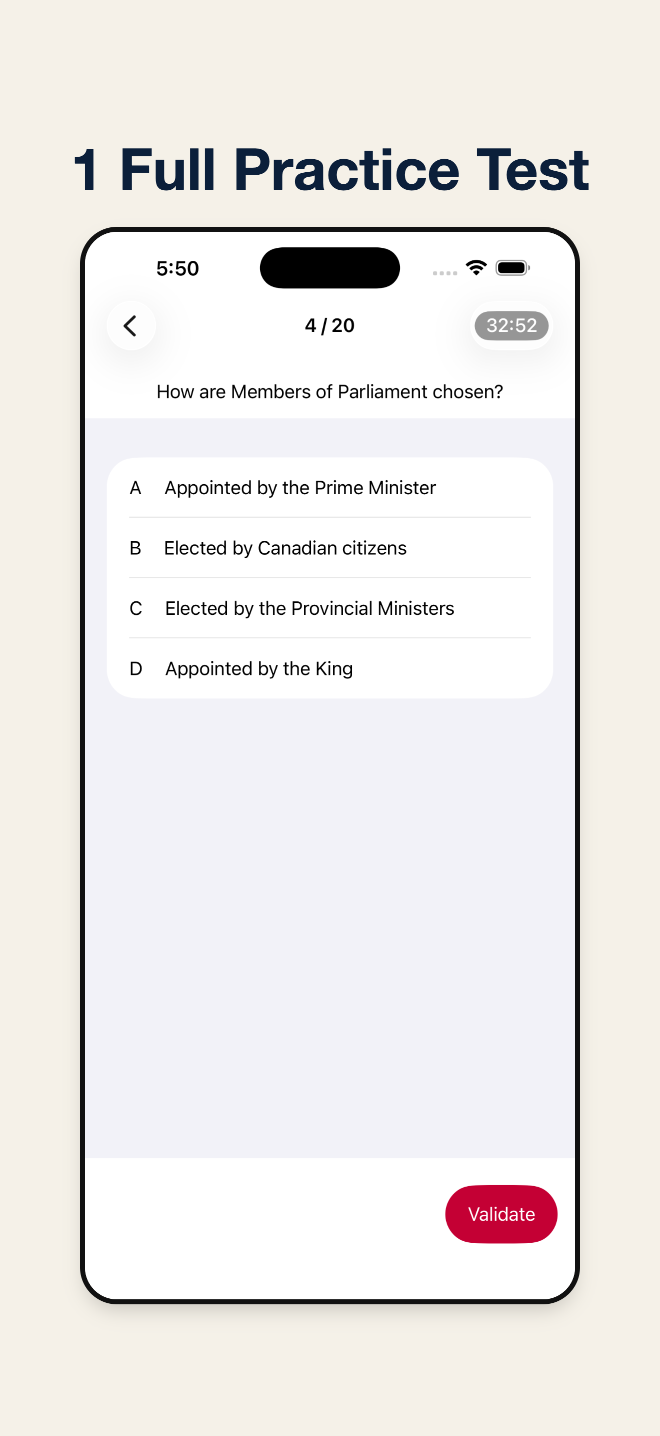 Canadian Citizenship Test: App screenshot 2