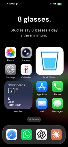 Drink Water MicroApp screenshot