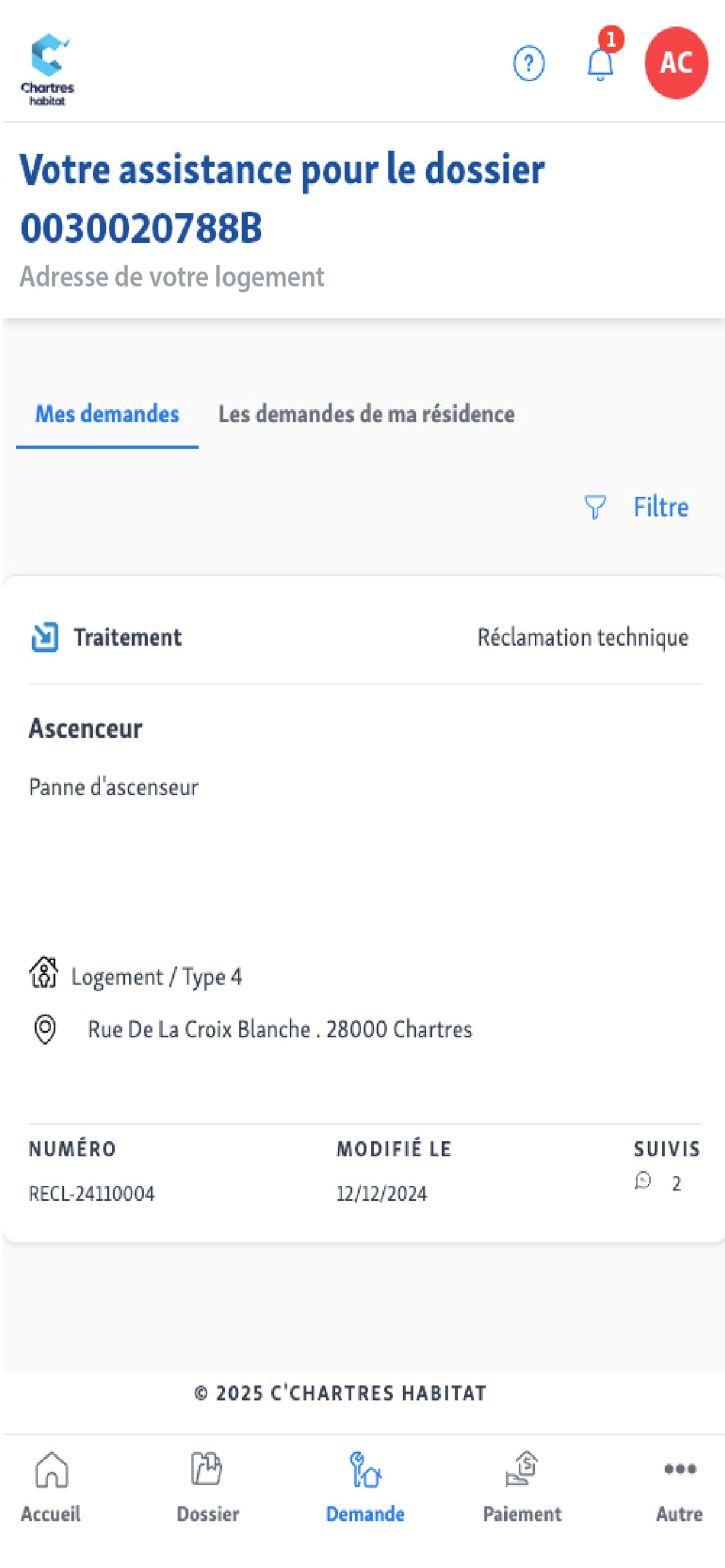 Espace Locataire C’ Chartres screenshot 3