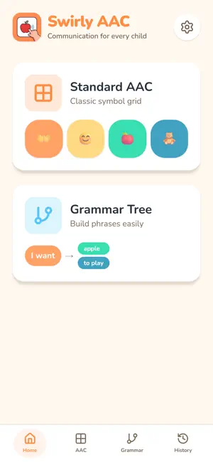 Swirly AAC: First Words screenshot 1