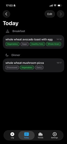 Your Food Log Screenshot 4 of 4