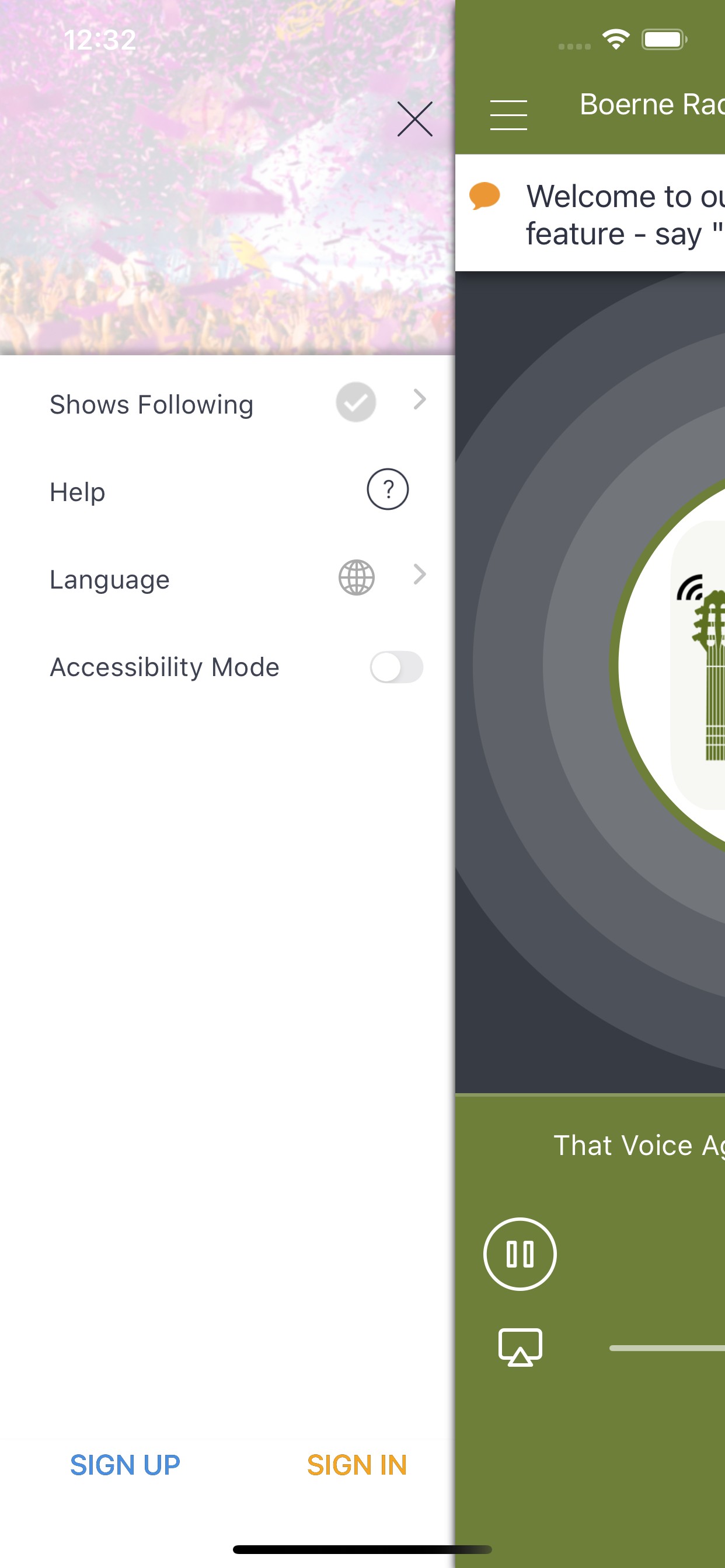 Boerne Radio App