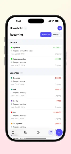 Cash Flow Calendar App screenshot 3