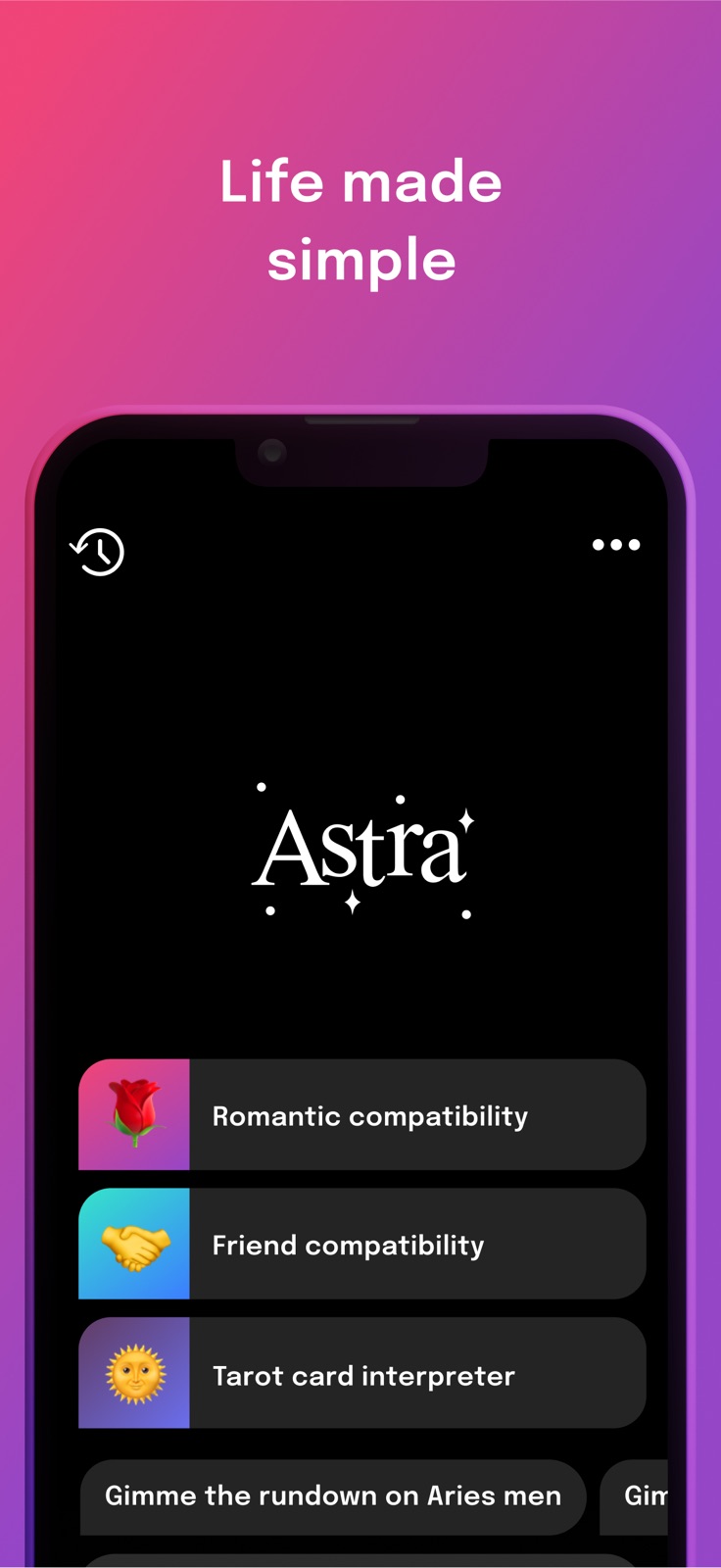 Astra - Life Advice iphone screenshot 1