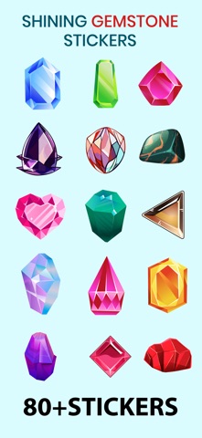 Shining Gemstone Stickers app screenshot