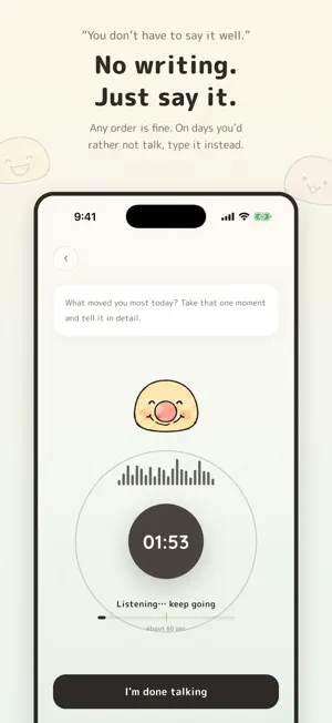 Kimocchi - Voice Mood Tracker screenshot 2