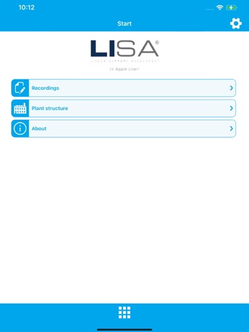 LISEGA Support Assessment iPad screenshot