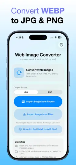 Screenshot von WEBP To JPG Converter auf dem iPhone 1