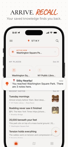 STIKY: Location Notes iPhone screenshot