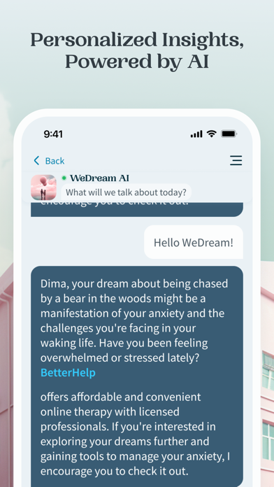 WeDream - Dream Journal App Screenshot
