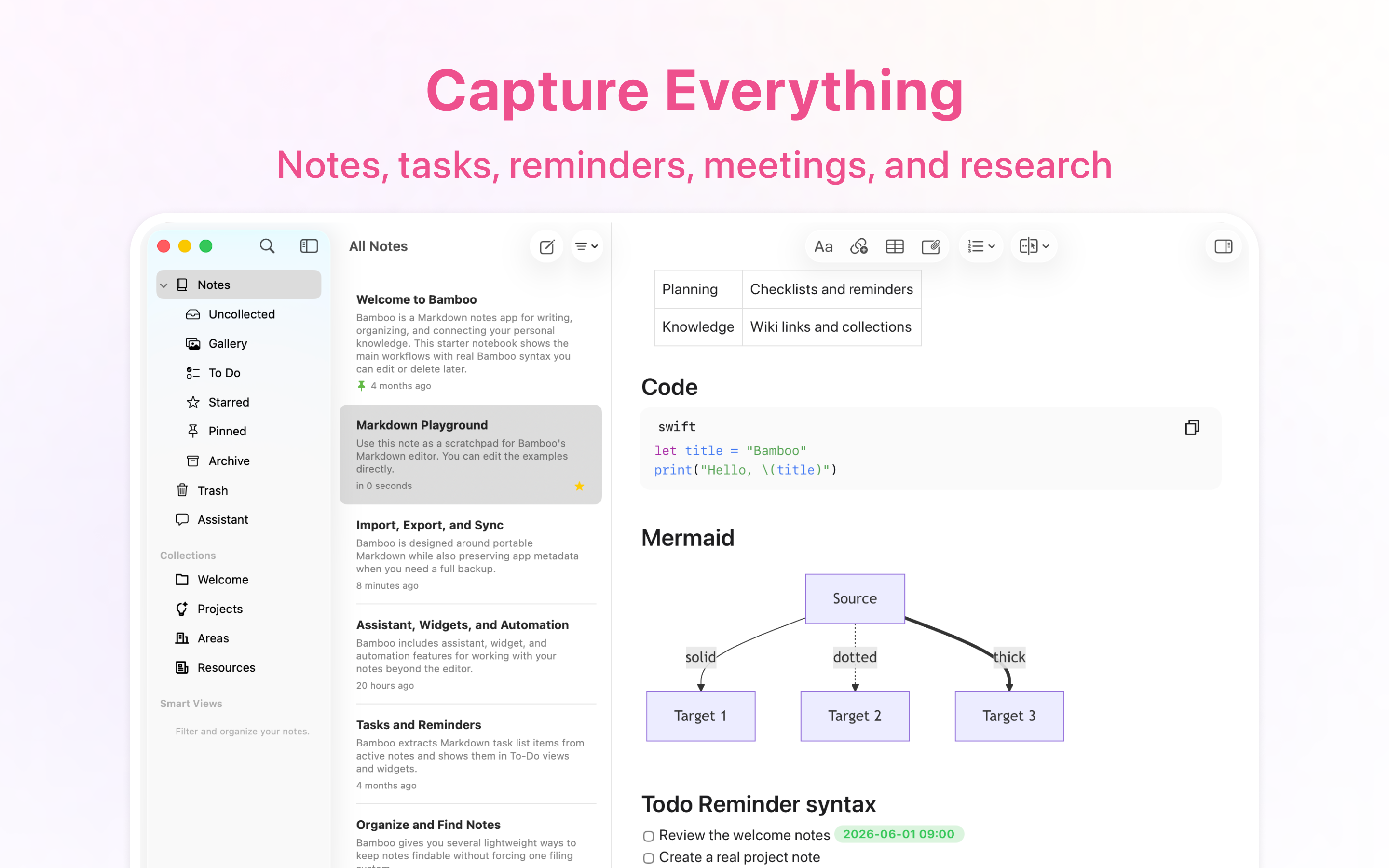 Bamboo: AI Markdown Notes