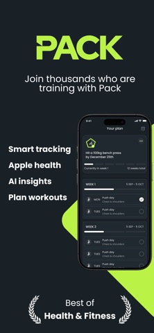Pack PT: Gym Workout Tracker screenshot
