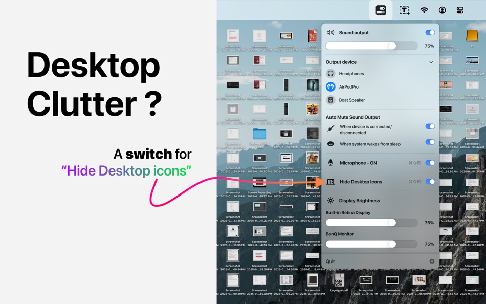 #4. Easily: Quick Utility Controls (macOS) Oleh: Suresh Shetty