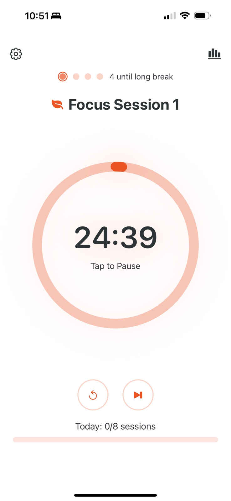No BS Pomodoro iphone screenshot 1