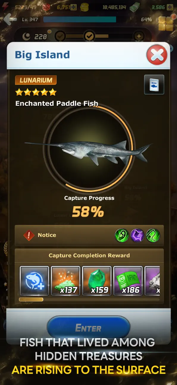 Ace Fishing: Wild Catch iOS Mod IPA screenshot 2 - iOS game interface