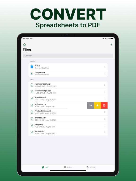 Spreadsheets iPad screenshot 4 - Business app
