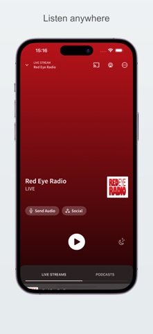 Red Eye Radio iPhone screenshot
