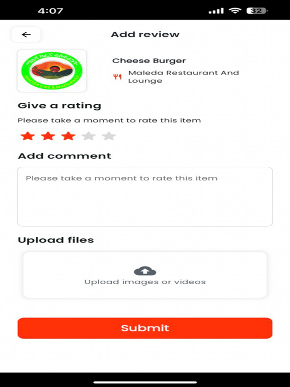 RateEat iPad screenshot