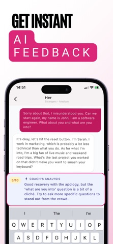 LoveOnRead: AI Rizz App iPhone screenshot