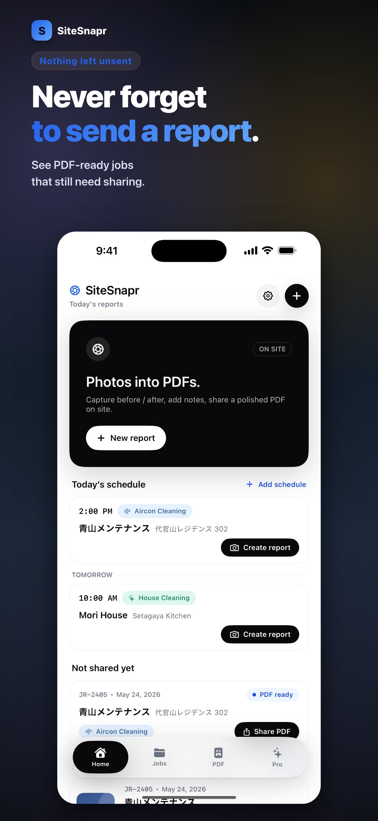 SiteSnapr: Move-Out Reports