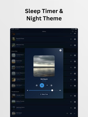 Rain Sounds・ iPad screenshot