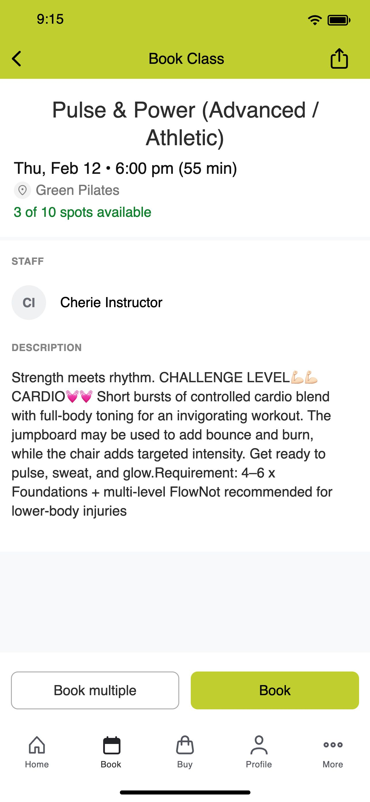 Green Pilates screenshot 3